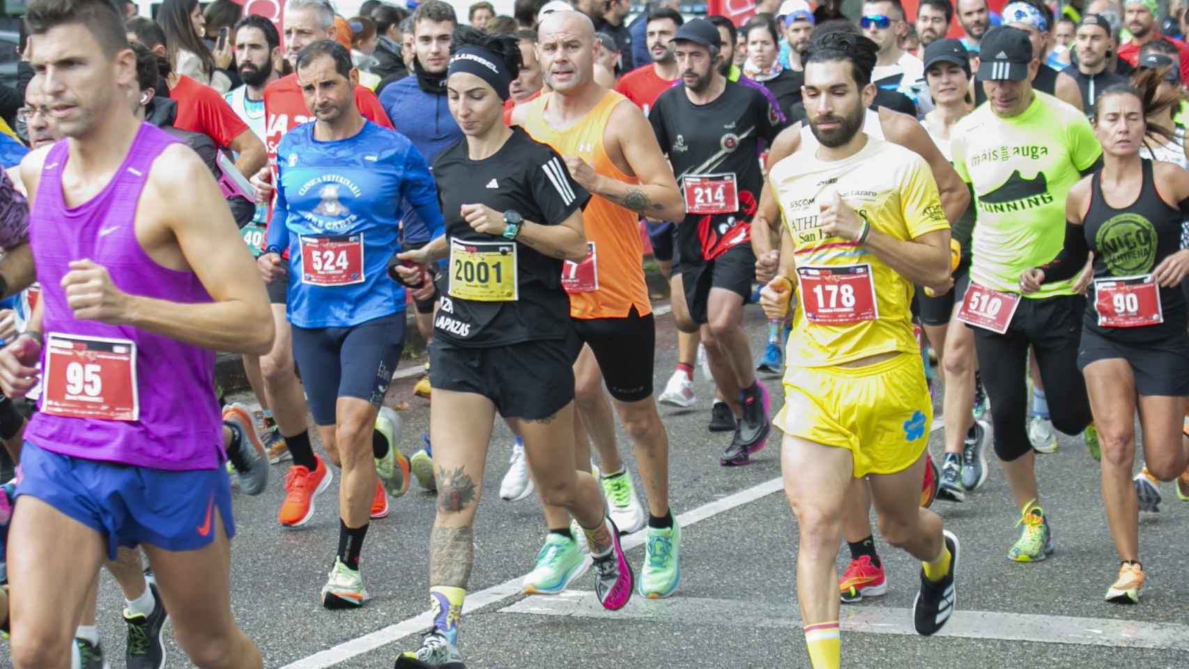 Imagen de una media maratón LA21 de Vigo.