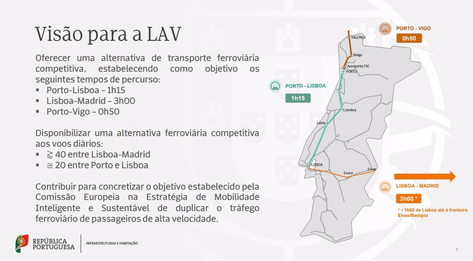 Conexión entre Vigo y Oporto en el plan de infraestructuras del Gobierno luso.