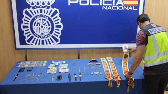Objetos recuperados por la Policía Nacional.