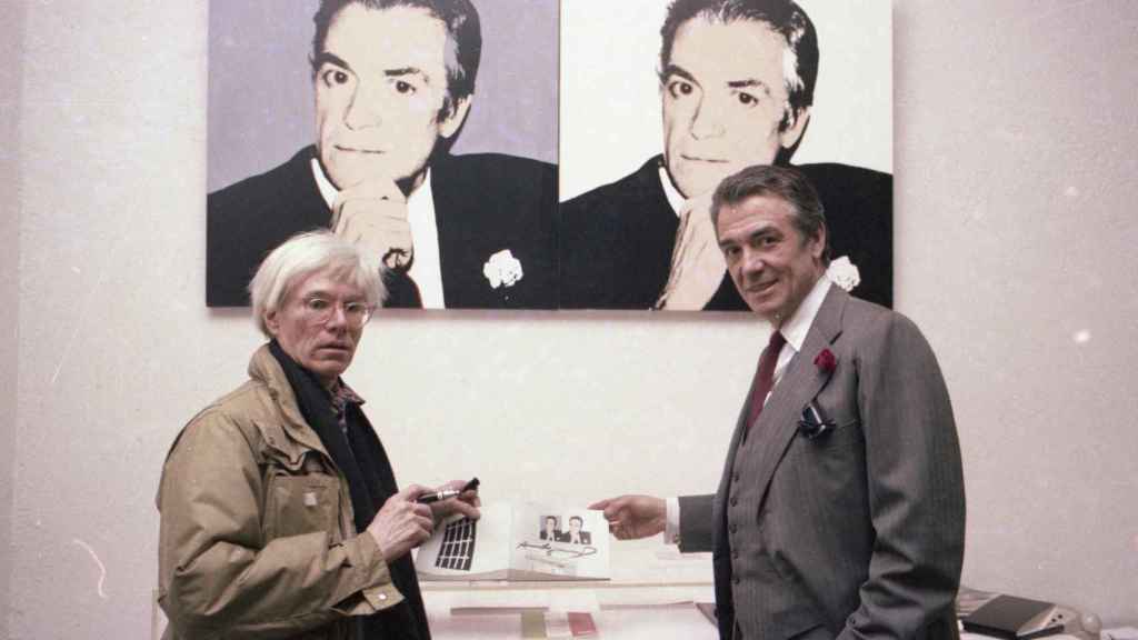 Andy Warhol y Fernando Vijande. Foto: Luis Pérez Minguez.