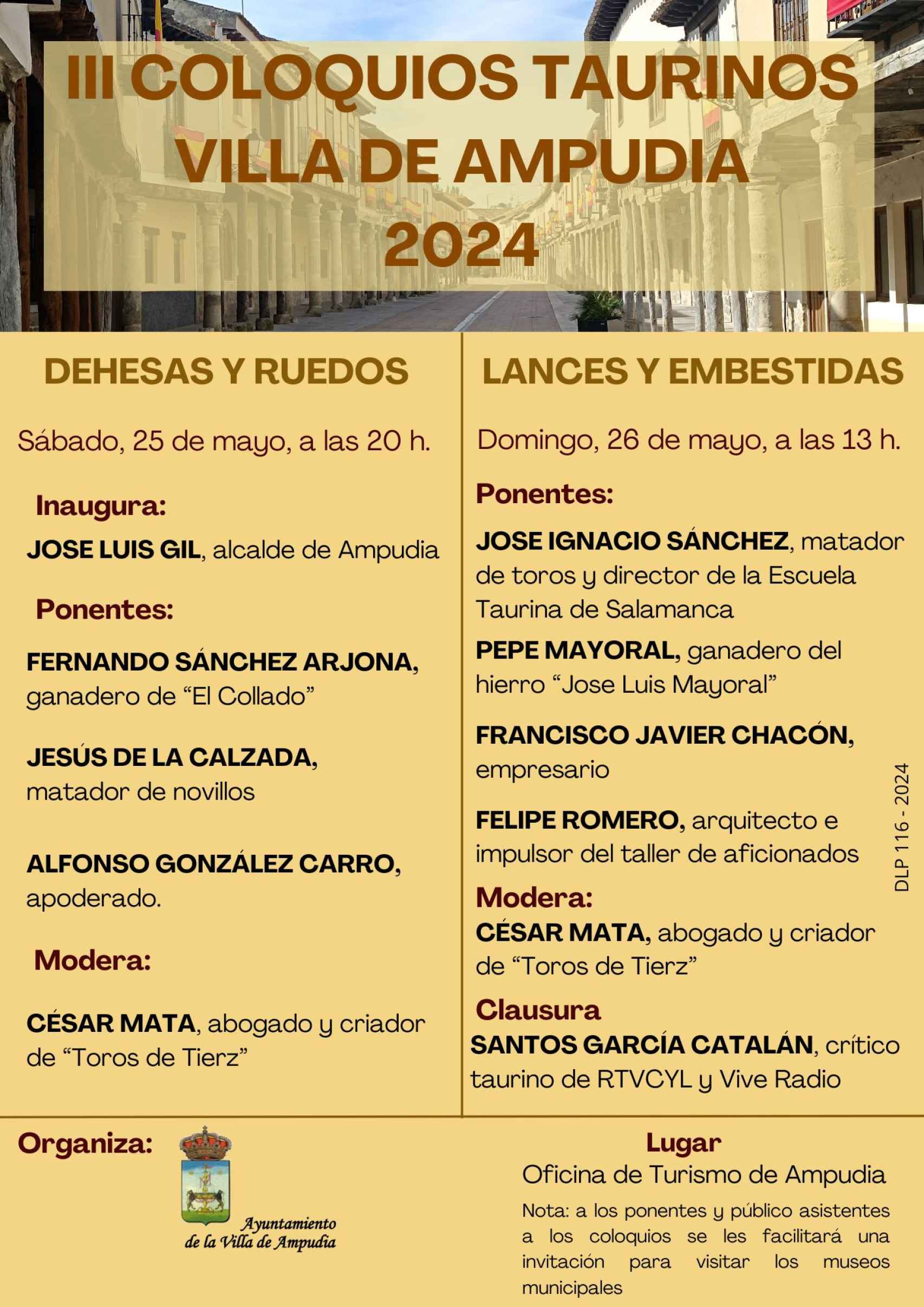 Cartel III Coloquios Taurinos Villa de Ampudia 2024