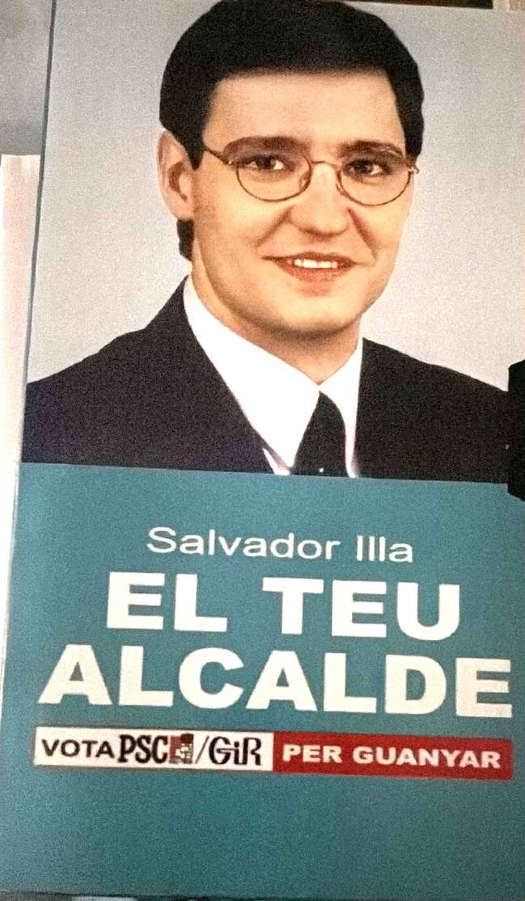 Cartel electoral de las elecciones de 2003, en las que Salvador Illa comenzó su último mandato.