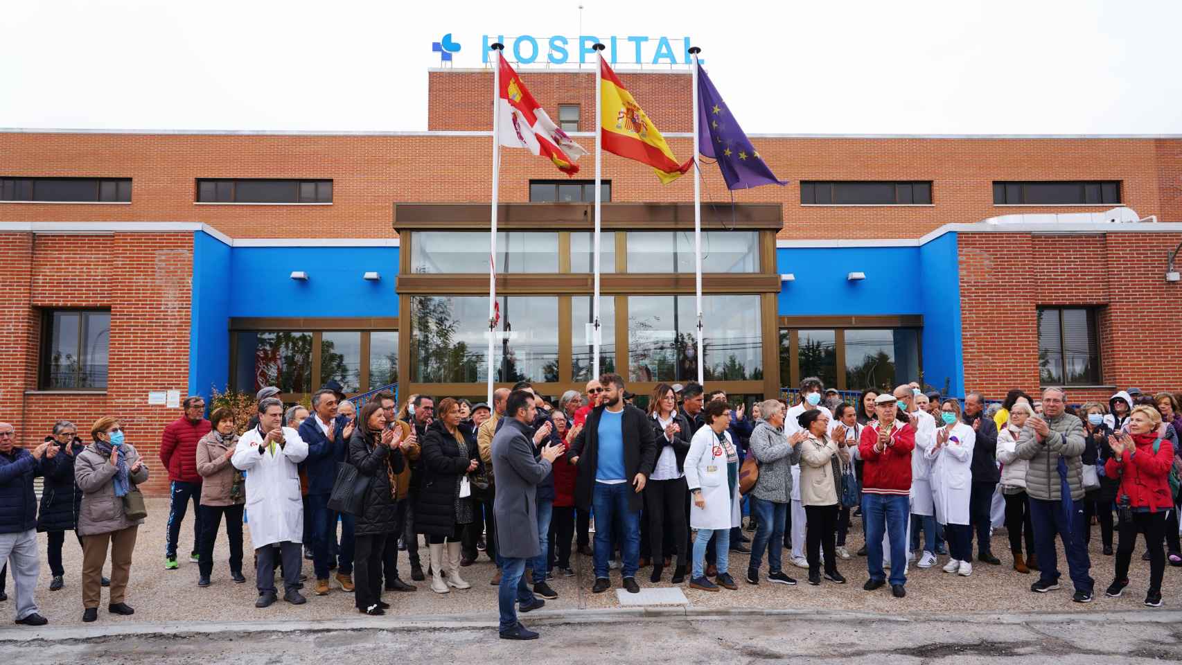 Concentración en defensa del hospital de Medina del Campo, en noviembre de 2022.