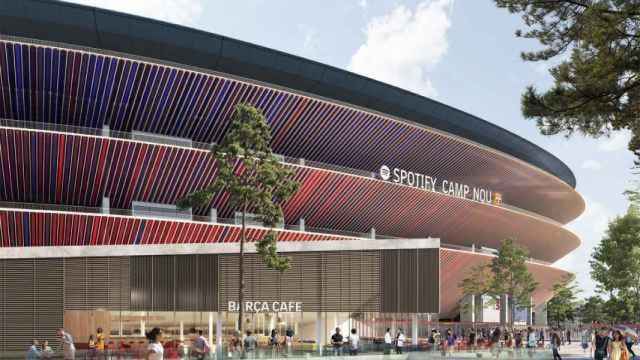 Detalle de cómo será la fachada del nuevo Camp Nou según el proyecto