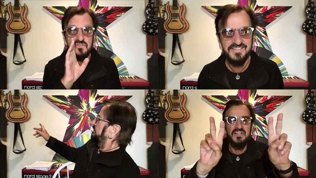 Ringo Starr, durante la conferencia de prensa que ha dado vía Zoom.