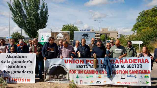 Acto de protesta de Asaja Castilla-La Mancha este jueves en Toledo. Fotos: Javier Longobardo