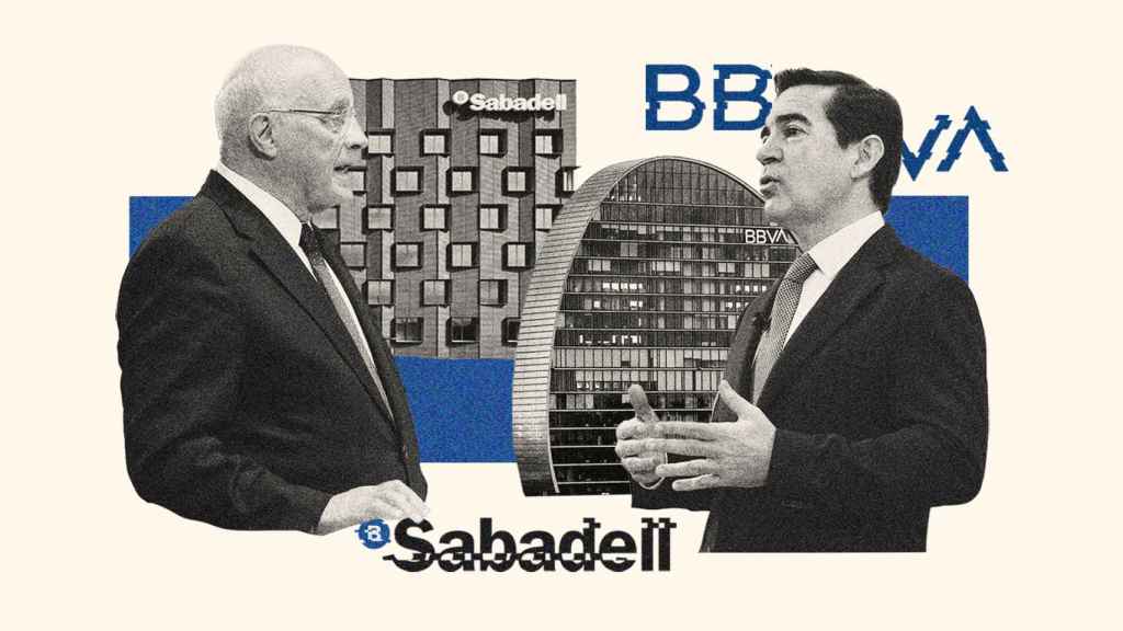 Josep Oliu, presidente del Banco Sabadell y Carlos Torres, presidente del BBVA.