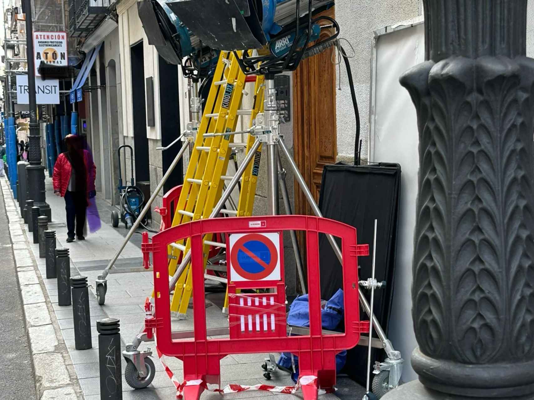 Un rodaje en la céntrica calle Barquilo.