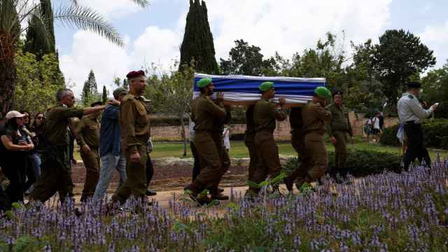 Funeral de un soldado israelí en Tel Aviv.