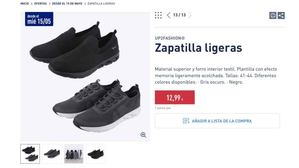 Zapatillas ligeras.