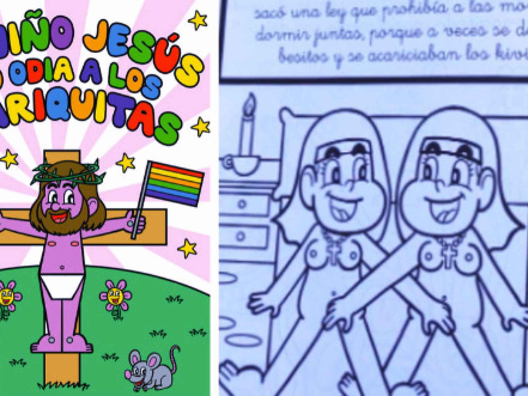 Felaciones, sexo entre monjas y un Jesús LGTB: denuncian un polémico  cuaderno para colorear