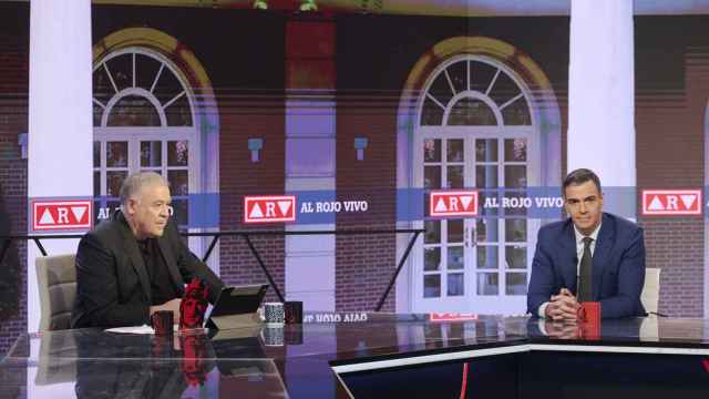 Pedro Sánchez, presidente del Gobierno, durante su entrevista con Antonio García Ferreras, en Al Rojo Vivo de La Sexta este viernes.