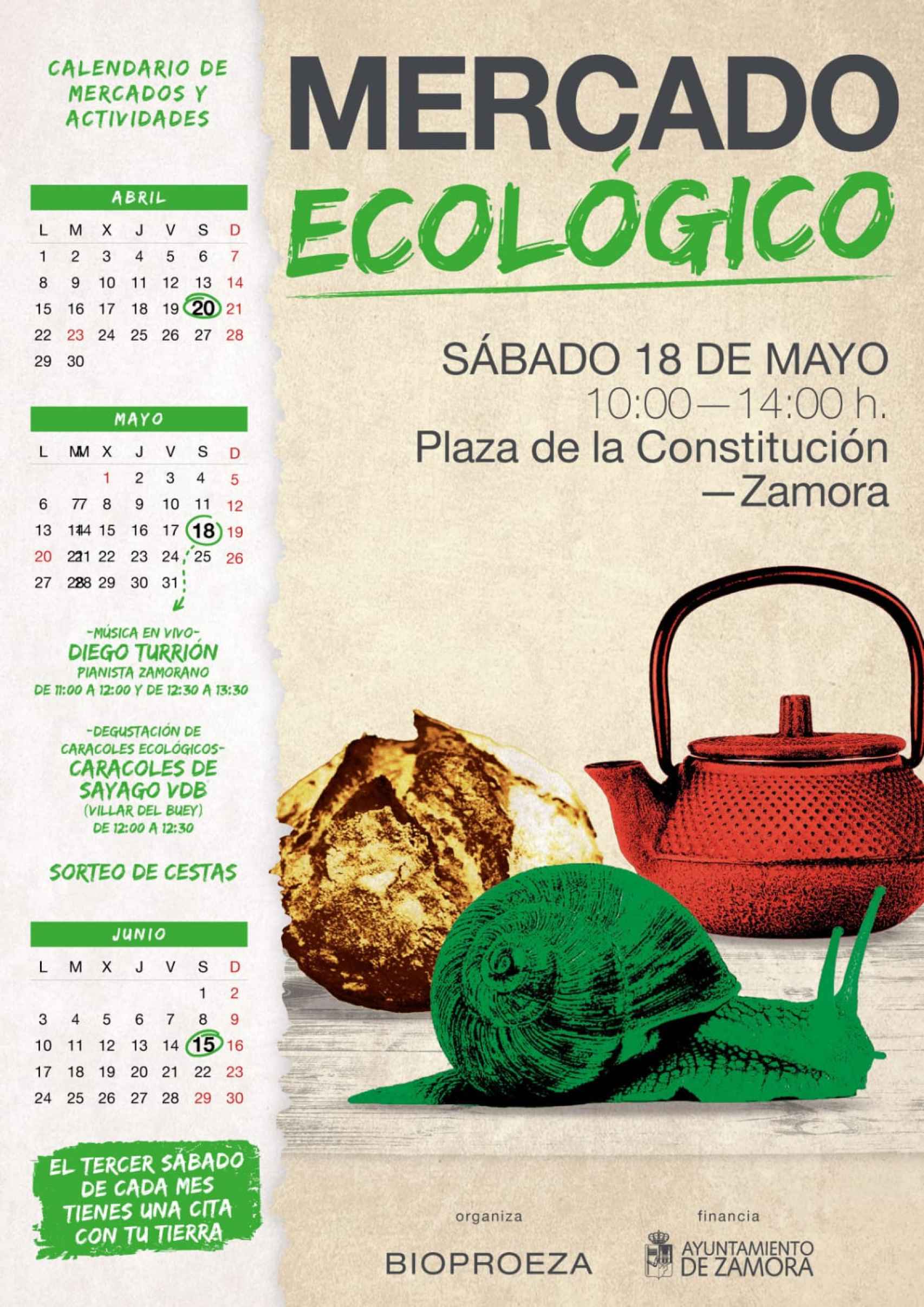 Cartel Mercado Ecológico de Zamora