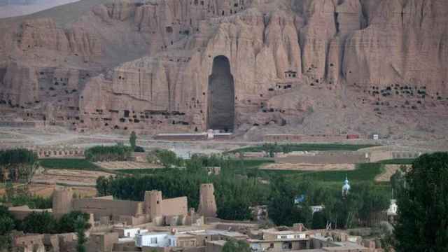 El nicho del Gran Buda en la ciudad de Bamiyán, en Afganistán.