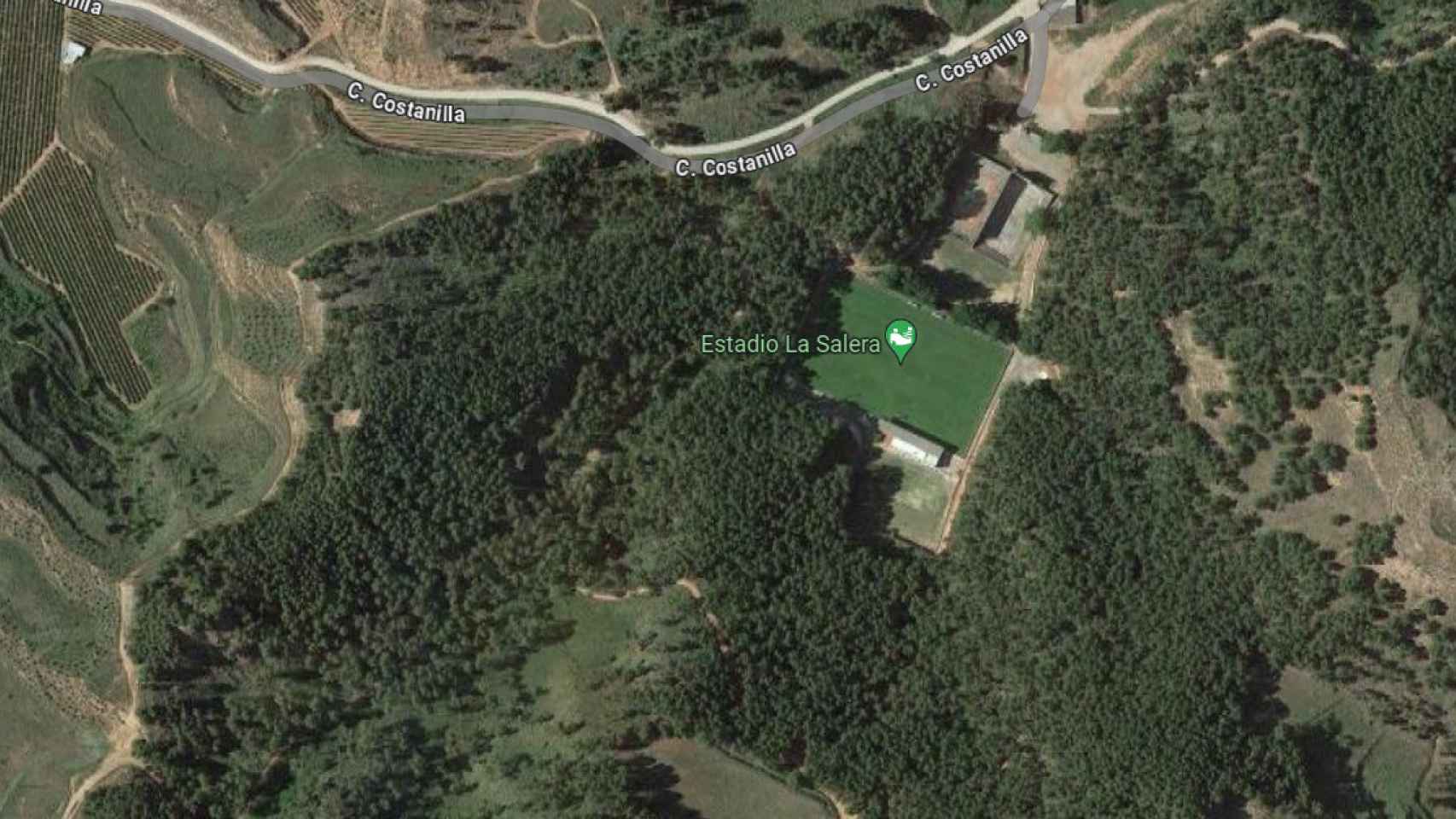 El estadio de fútbol escondido español entre árboles