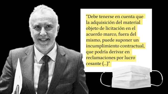 El expresidente de Canarias, Ángel Víctor Torres, y un extracto del email de INGESA al Servicio Canario de Salud.