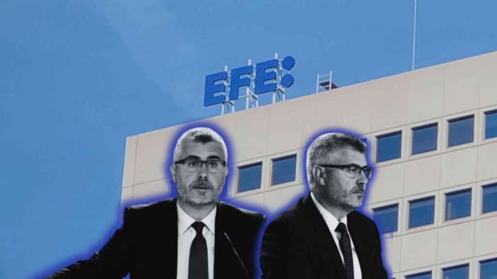Montaje de Miguel Ángel Oliver, actual presidente de la Agencia EFE.