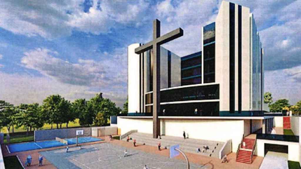Proyección virtual del centro religioso propuesto por el Arzobispado en Valdebebas.