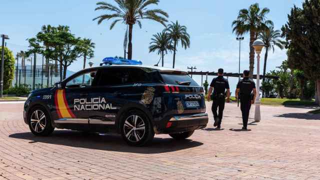 Patrulla de la Policía Nacional, en Málaga.