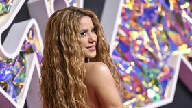 La cantante Shakira posando en un photocall.