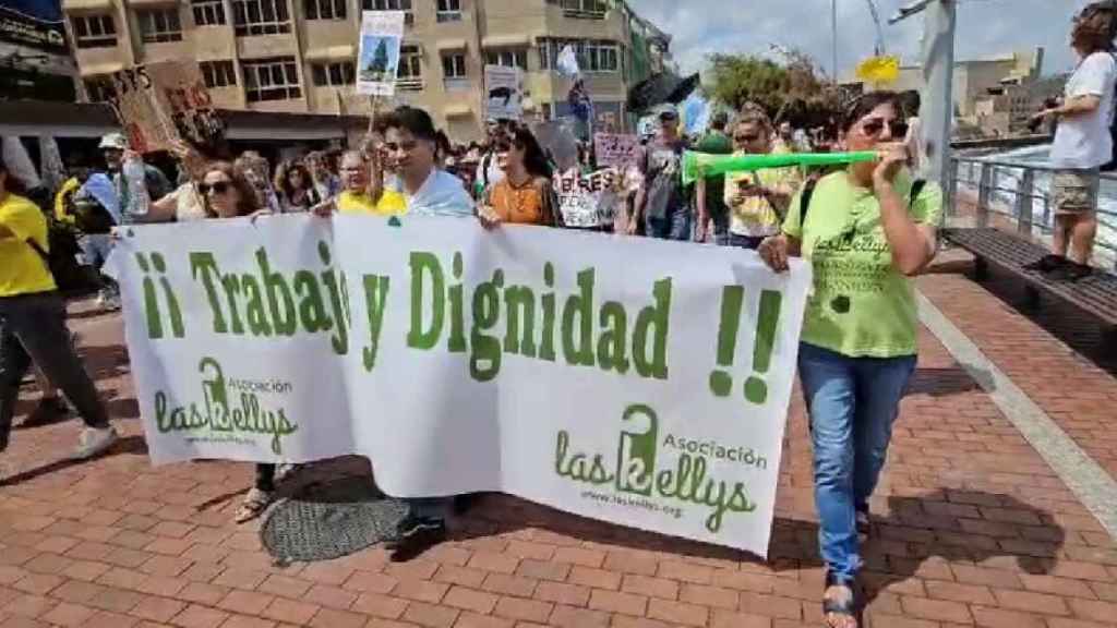 Manifestantes en una de las convocatorias de la asociación 'Las Kellys'.