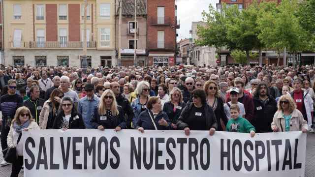 Imagen de la manifestación de este sábado en el municipio vallisoletano de Medina del Campo.
