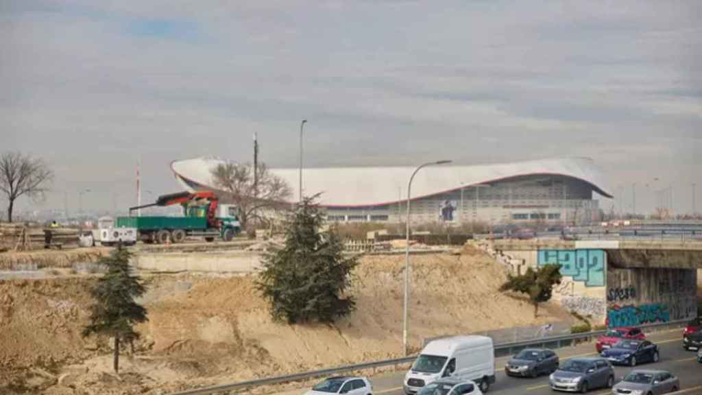 Las obras en el entorno del Estadio Cívitas Metropolitano obligan a cortar la M-40 este sábado