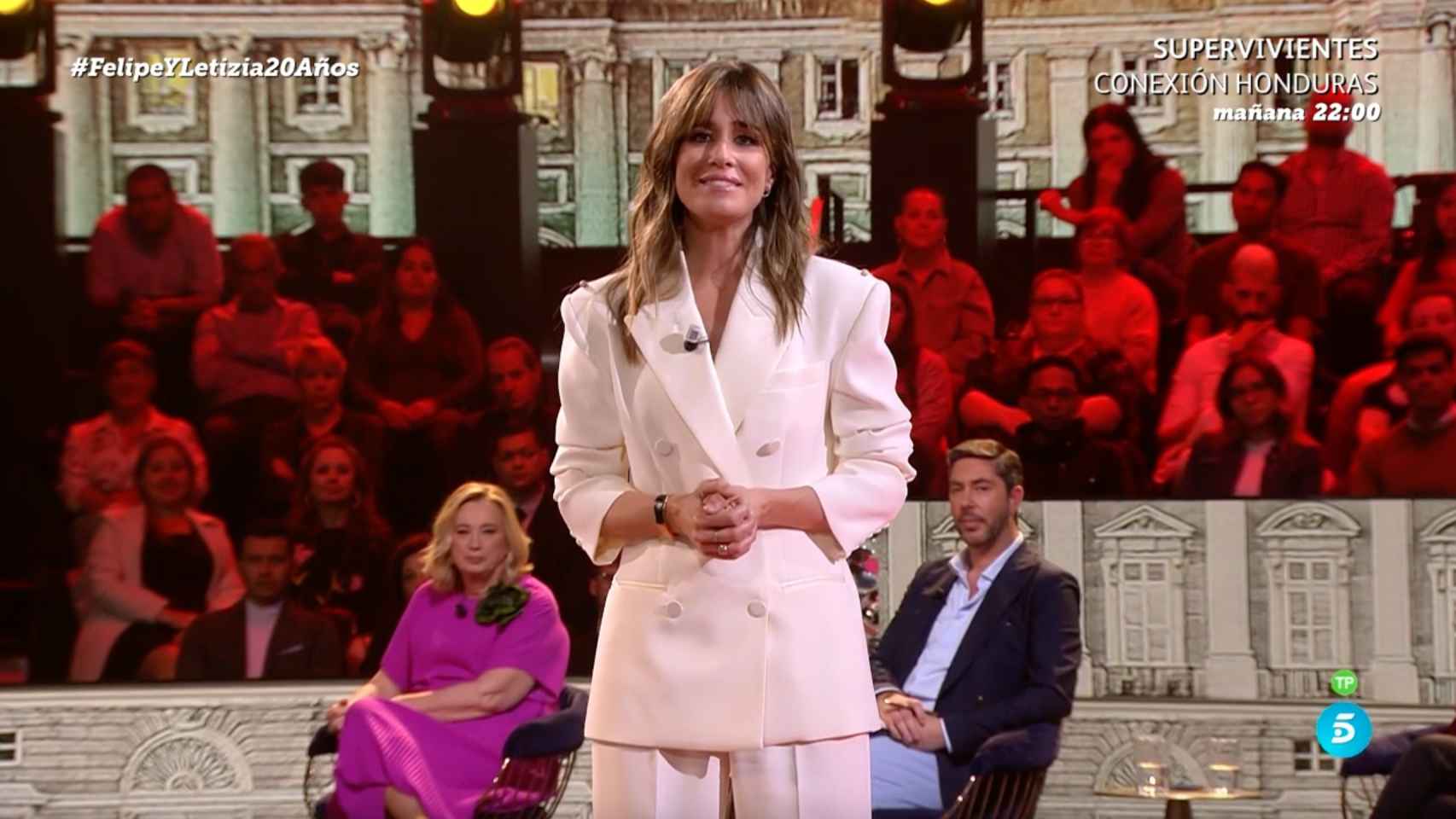 Isabel Jiménez en el especial 'Felipe y Letizia, 20 años'.