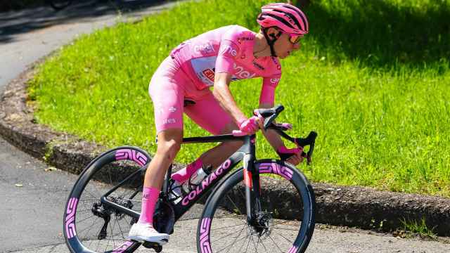 Tadej Pogacar, en la decimocuarta etapa del Giro de Italia.