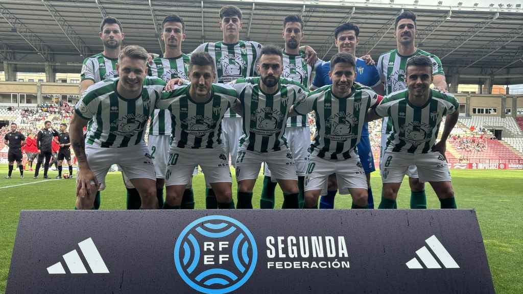 Equipo titular del C. D. Guijuelo en Las Gaunas