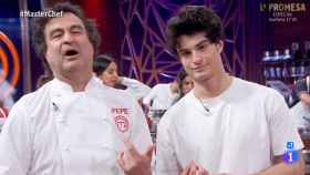 Pepe Rodríguez y su hijo Jesús en 'MasterChef'.