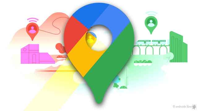 Ilustración de viajes con icono de Google Maps