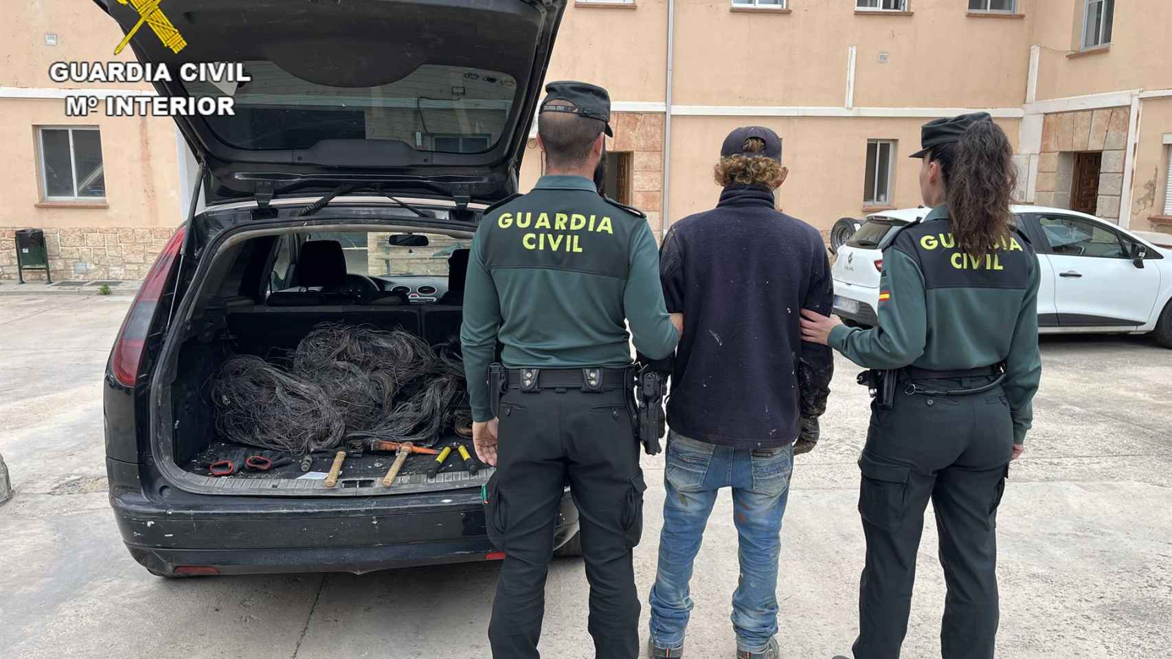 Imagen del detenido por el robo de cable de cobre.