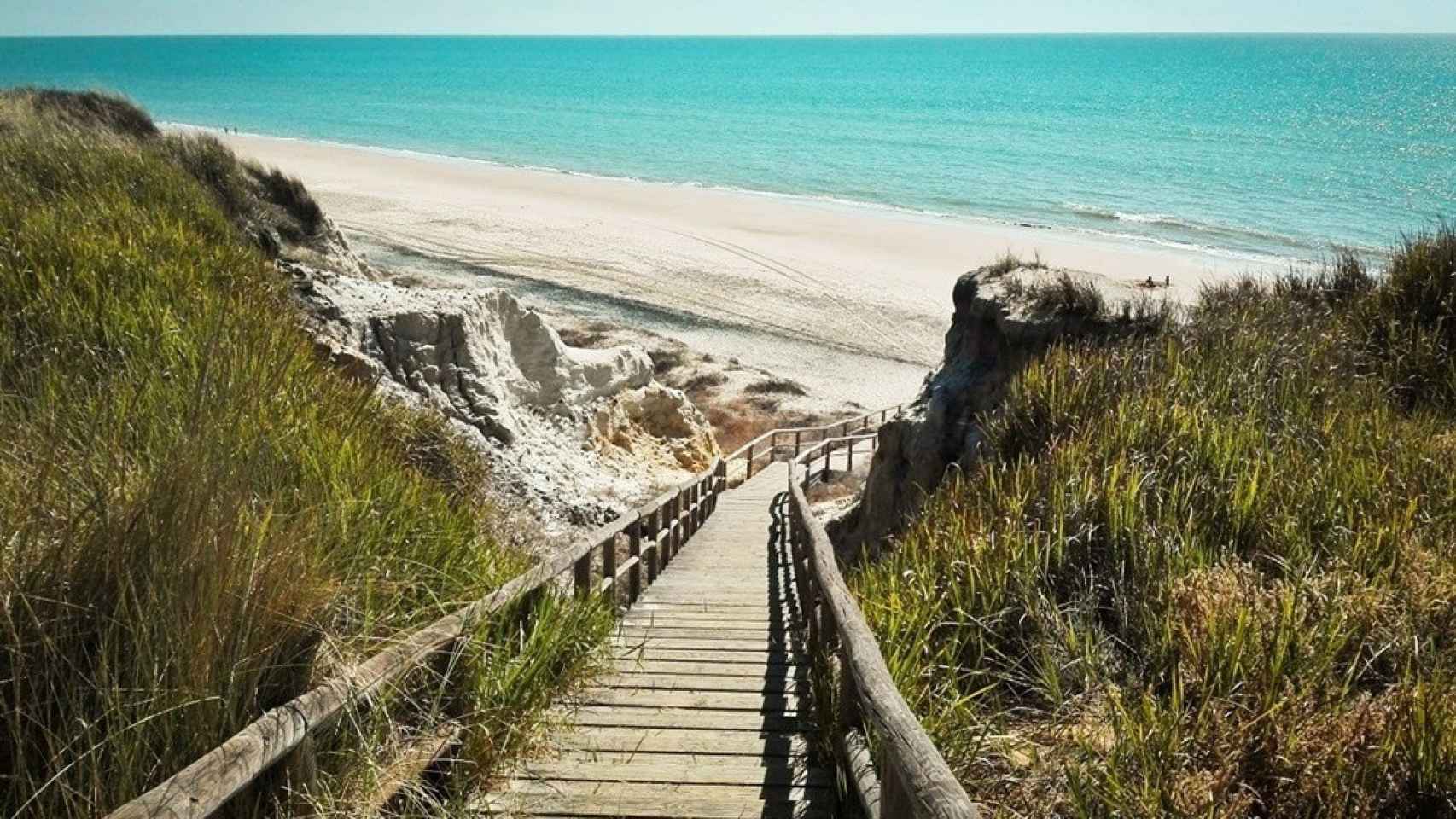 Playa de Cuesta Maneli, en la costa de Huelva.