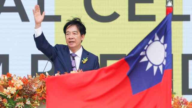 El nuevo presidente de Taiwán, Lai Ching-te, durante su discurso inaugural este lunes.