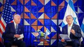 Joe Biden y Benjamin Netanyahu durante una conferencia de prensa conjunta en Tel Aviv, Israel, el pasado 18 de octubre.