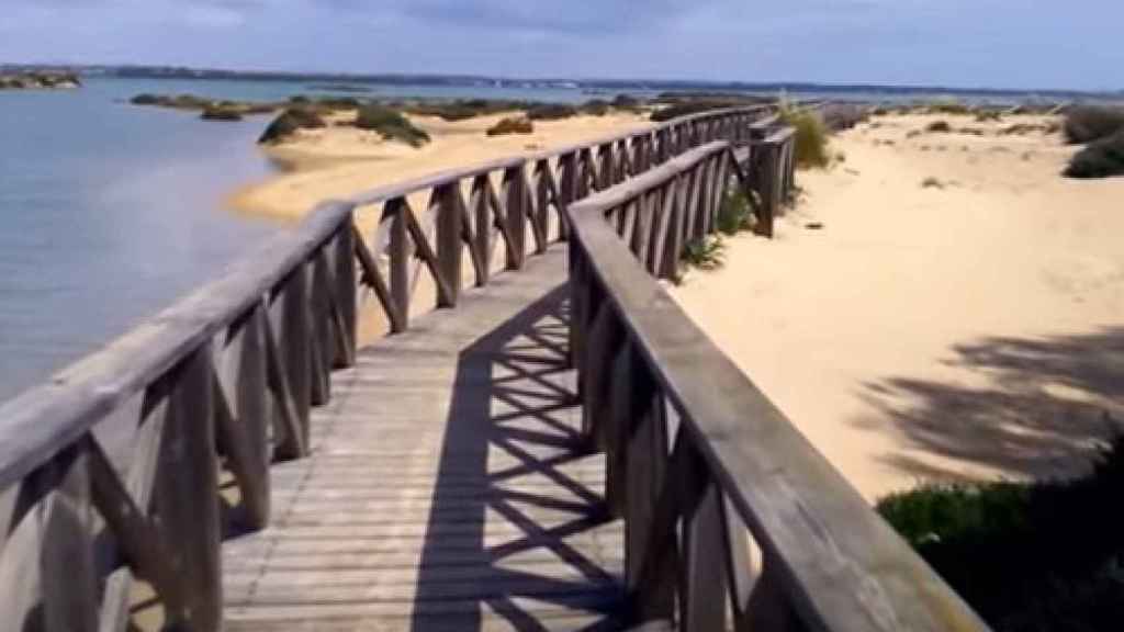 Pasarela en la Punta del Boquerón, Cádiz.