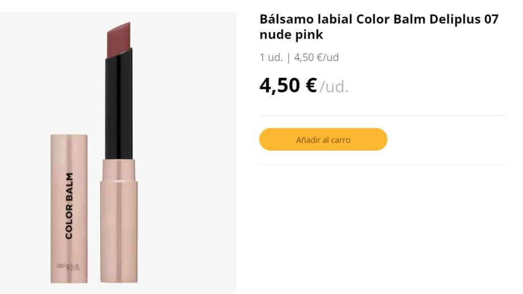 Bálsamo labial color balm Deliplus.