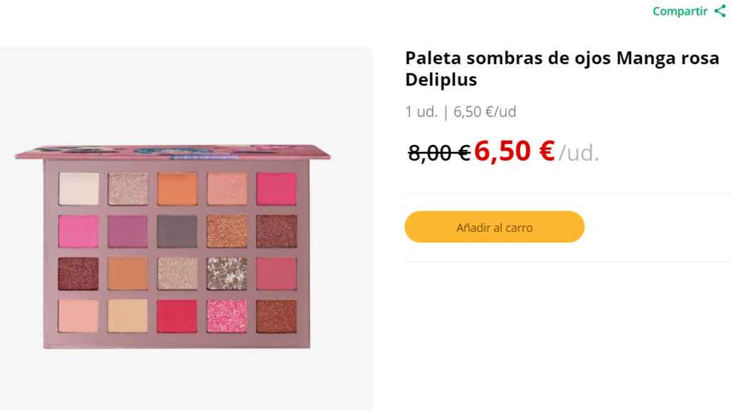 Paleta sombras de ojos de Deliplus.