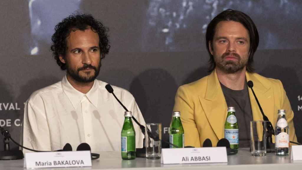 Ali Abbasi y Sebastian Stan, en la rueda de prensa. Foto: EFE/EPA/ANDRE PAIN / POOL