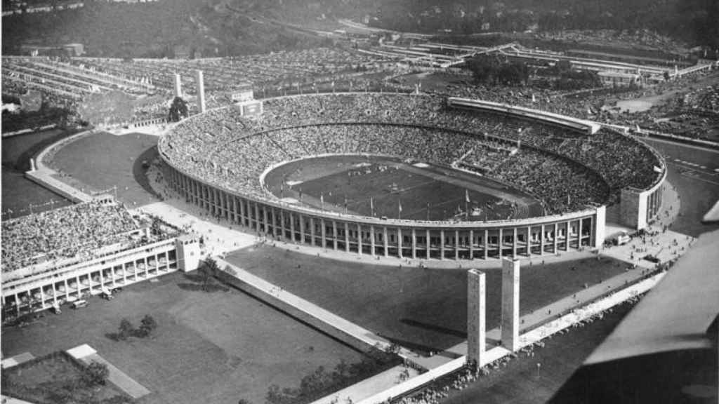 El Olympiastadion, en la antiguedad.