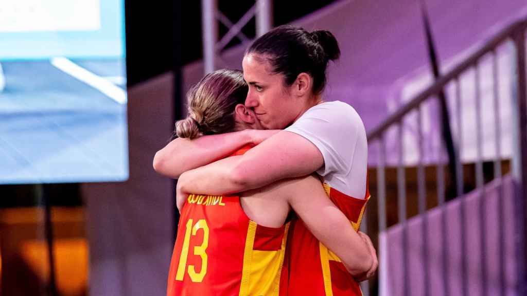 La selección española de baloncesto femenino 3x3 durante el preolímpico