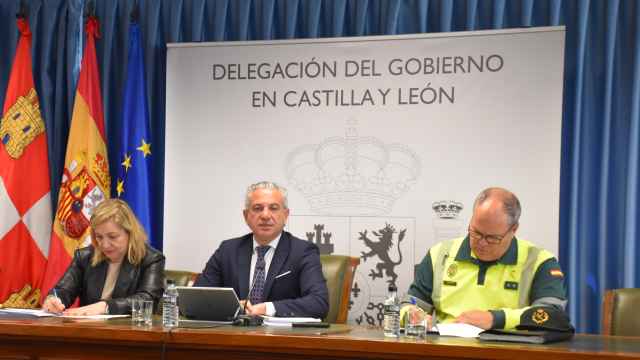 El delegado del Gobierno en Castilla y León, Nicanor Sen, en la presentación del plan de choque de la DGT para reducir la siniestralidad en las carreteras de la Comunidad