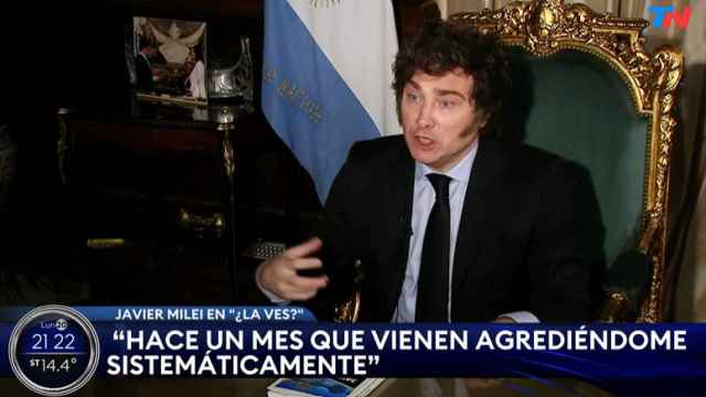 El presidente de Argentina, Javier Milei, este lunes en el programa Todo Noticias de Argentina.