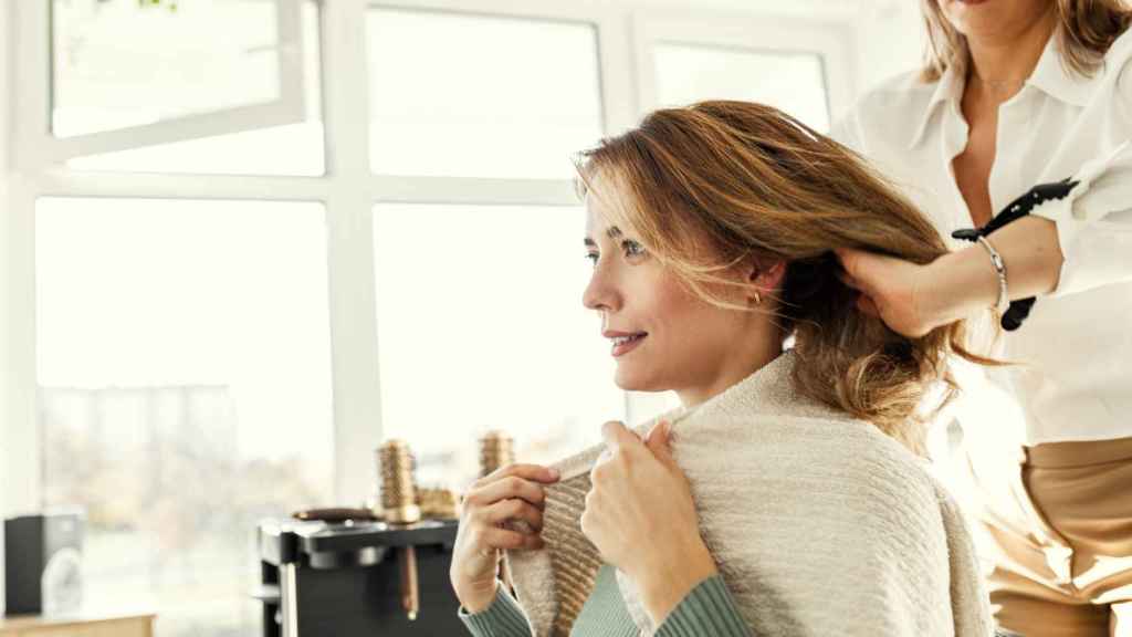 Mujer en la peluquería.