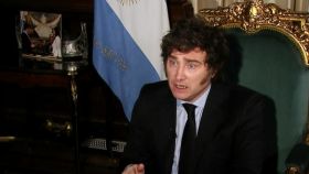 Javier Milei durante su entrevista en el programa '¿La ves?', este lunes.