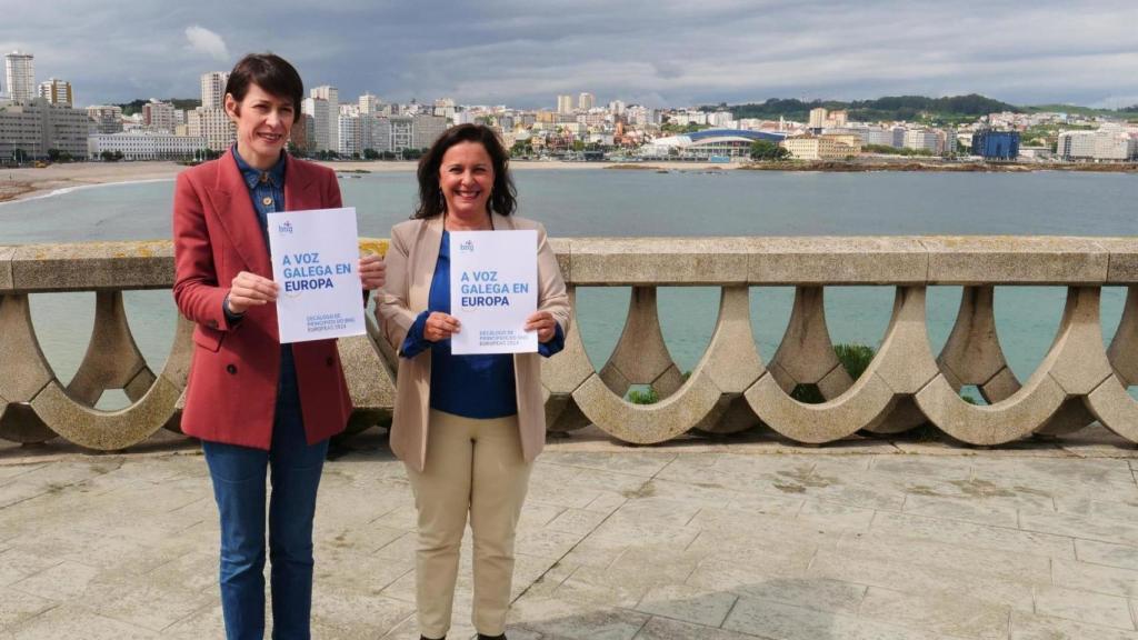 La portavoz nacional del BNG, Ana Pontón, y la candidata Ana Miranda, presentan el programa electoral para los comicios europeos