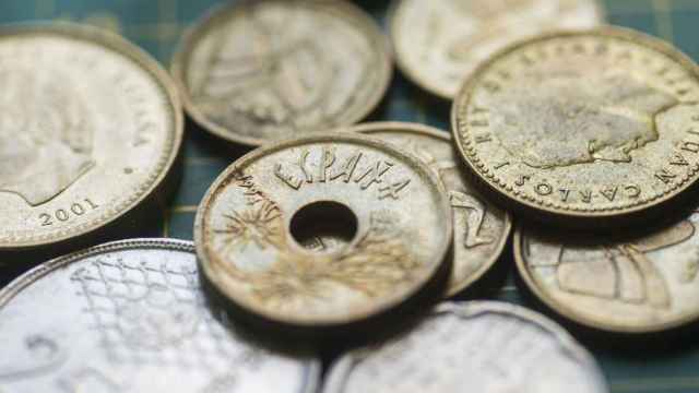 Algunas monedas españolas recientes.