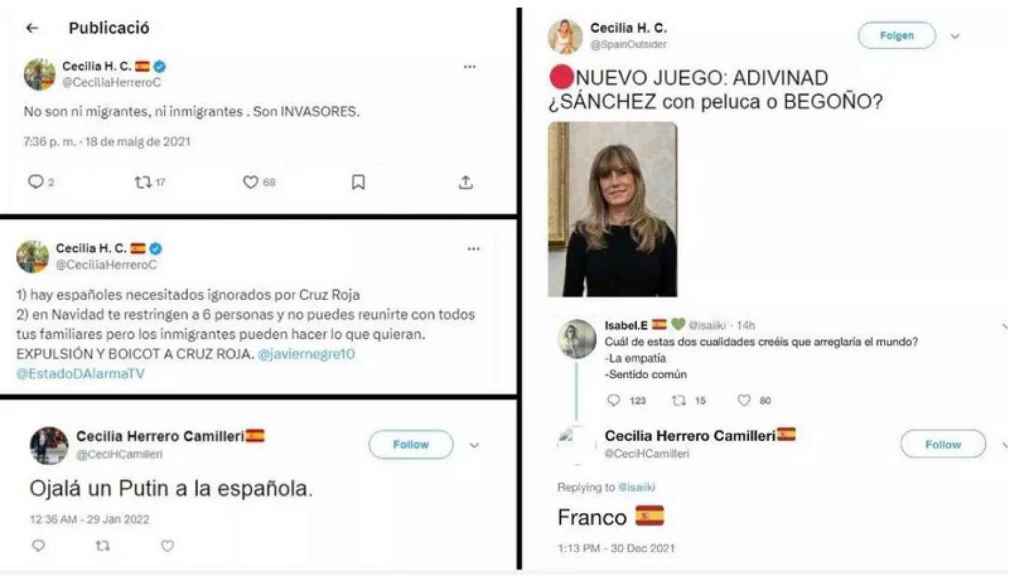 Tuits de Cecilia Herrero. EE