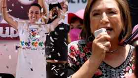A la izquierda, la favorita a quedarse con las elecciones presidenciales de México, Claudia Sheinbaum. A la derecha, la candidata opositora Xochitl Gálvez.